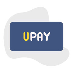 Business debit and credit card icon single vector illustration 
