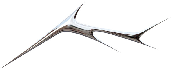 Abstract organic form with smooth, elongated shapes and futuristic appearance