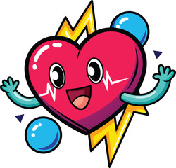 Fototapeta premium Heart beating Animated Stickers