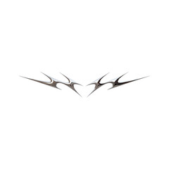 Futuristic abstract design with sleek, sharp forms and a glossy appearance