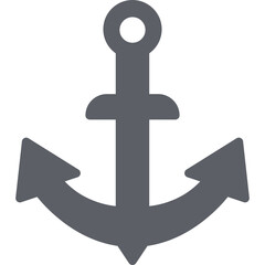 Fototapeta premium Anchor icon single vector illustration