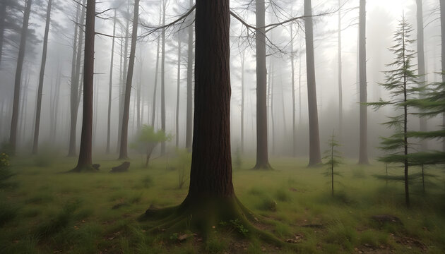 forest filled with lots of tall trees
