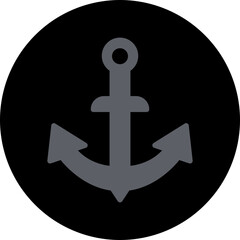 Anchor icon single vector illustration