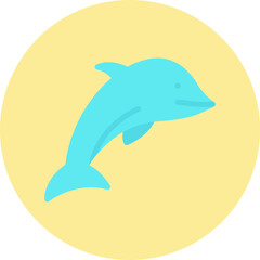 Dolphin icon single vector illustration