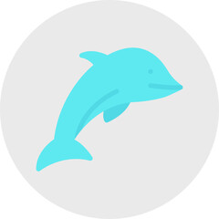 Dolphin icon single vector illustration