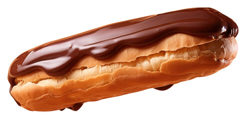PNG Eclair brown food chocolate.
