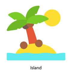 Island icon single vector illustration