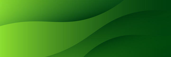 Abstract green banner background. Graphic design banner pattern background template with dynamic curve shapes