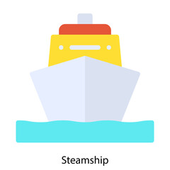 Steamship icon single vector illustration
