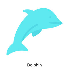 Dolphin icon single vector illustration