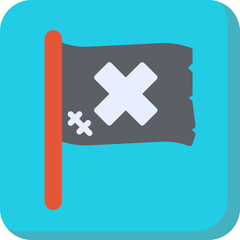 Pirate Flag I icon single vector illustration