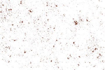 milled coffee powder isolated on white, top view