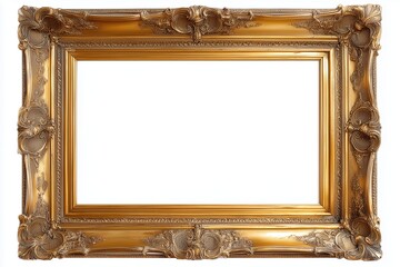 Ornate golden frame suitable for displaying artwork or photographs in a stylish setting