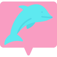 Dolphin icon single vector illustration