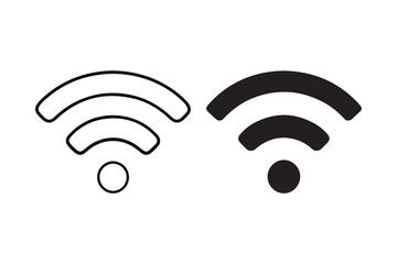 WiFi Signal Icon Vector Wireless Internet Symbol Design