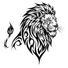 Fototapeta premium lion head tattoo