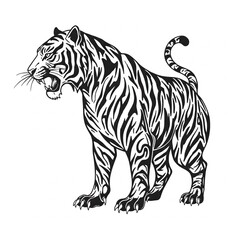 Obraz premium tiger vector illustration
