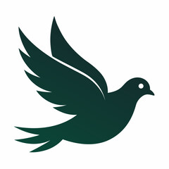 Obraz premium dove with peace sign Vector icon illustration silhouette Graphics design image white background 
