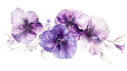 Obraz premium Delicate Purple Floral Arrangement