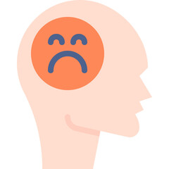 Melancholia icon single vector illustration