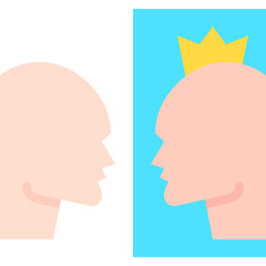 Self Importance icon single vector illustration