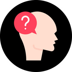 Confusion icon single vector illustration
