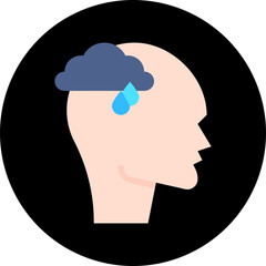 Depression icon single vector illustration