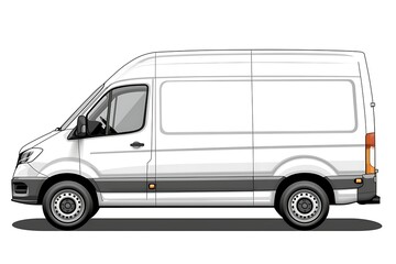 White Van Profile View