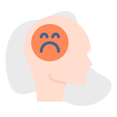 Melancholia icon single vector illustration