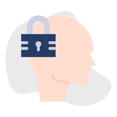 Mind Closed icon single vector illustration