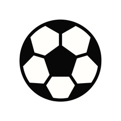Fototapeta premium Soccer Ball Icon in Black and White 