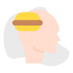 Binge Eating icon single vector illustration