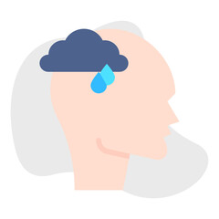 Depression icon single vector illustration