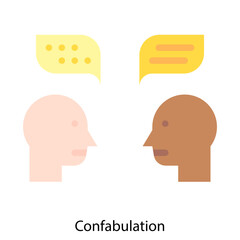 Confabulation icon single vector illustration