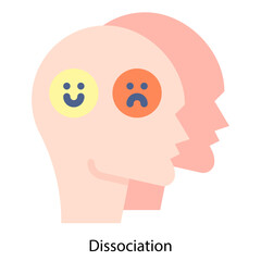 Dissociation icon single vector illustration