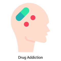 Drug Addiction icon single vector illustration
