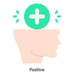 Positive icon single vector illustration
