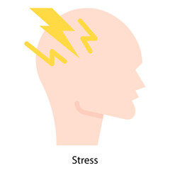 Stress icon single vector illustration