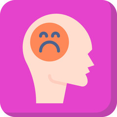 Melancholia icon single vector illustration