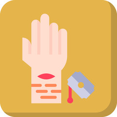 Self Harm icon single vector illustration