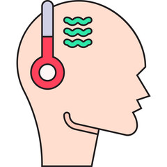 Illness icon single vector illustration