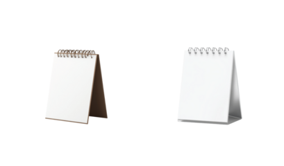 Various blank spiral notepads displayed