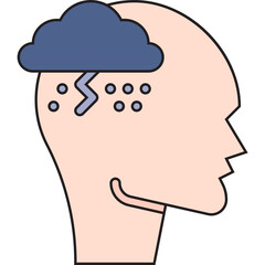 PTSD from Warfare icon single vector illustration