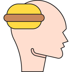 Binge Eating icon single vector illustration