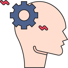 Cognitive Distortion icon single vector illustration