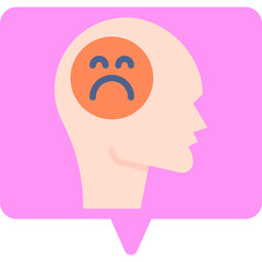 Melancholia icon single vector illustration