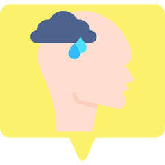 Depression icon single vector illustration