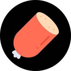 Sausage icon single vector illustration