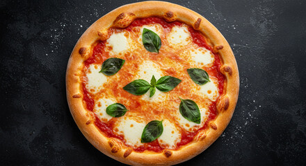 margherita pizza with golden crust