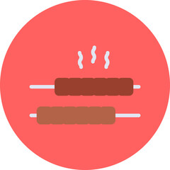 Kebab icon single vector illustration